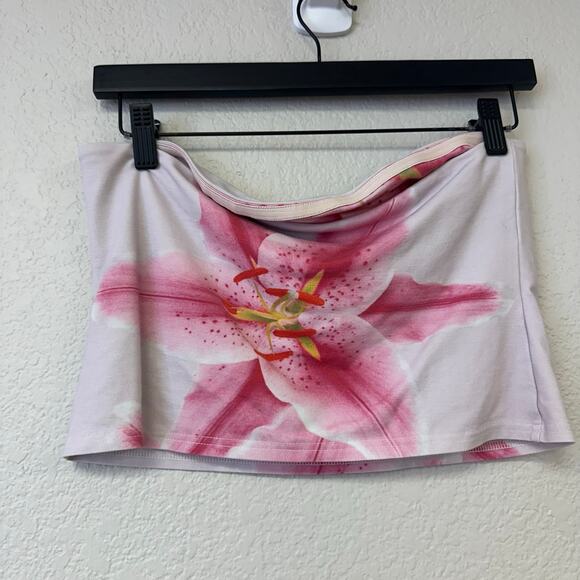 Tyler McGillivary Lily Cropped Tube Top Pink Size Large - Picture 7 of 7